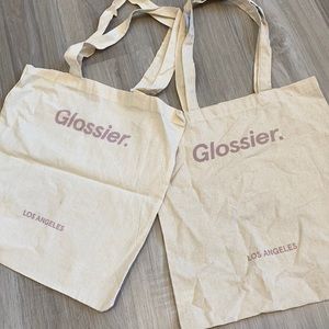 Set of 2 Glossier Tote Bags